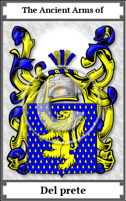 Del prete Family Crest Download (JPG)  Book Plated - 150 DPI